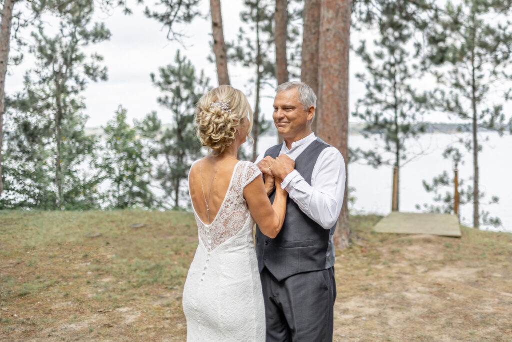 Bride and groom's First Look